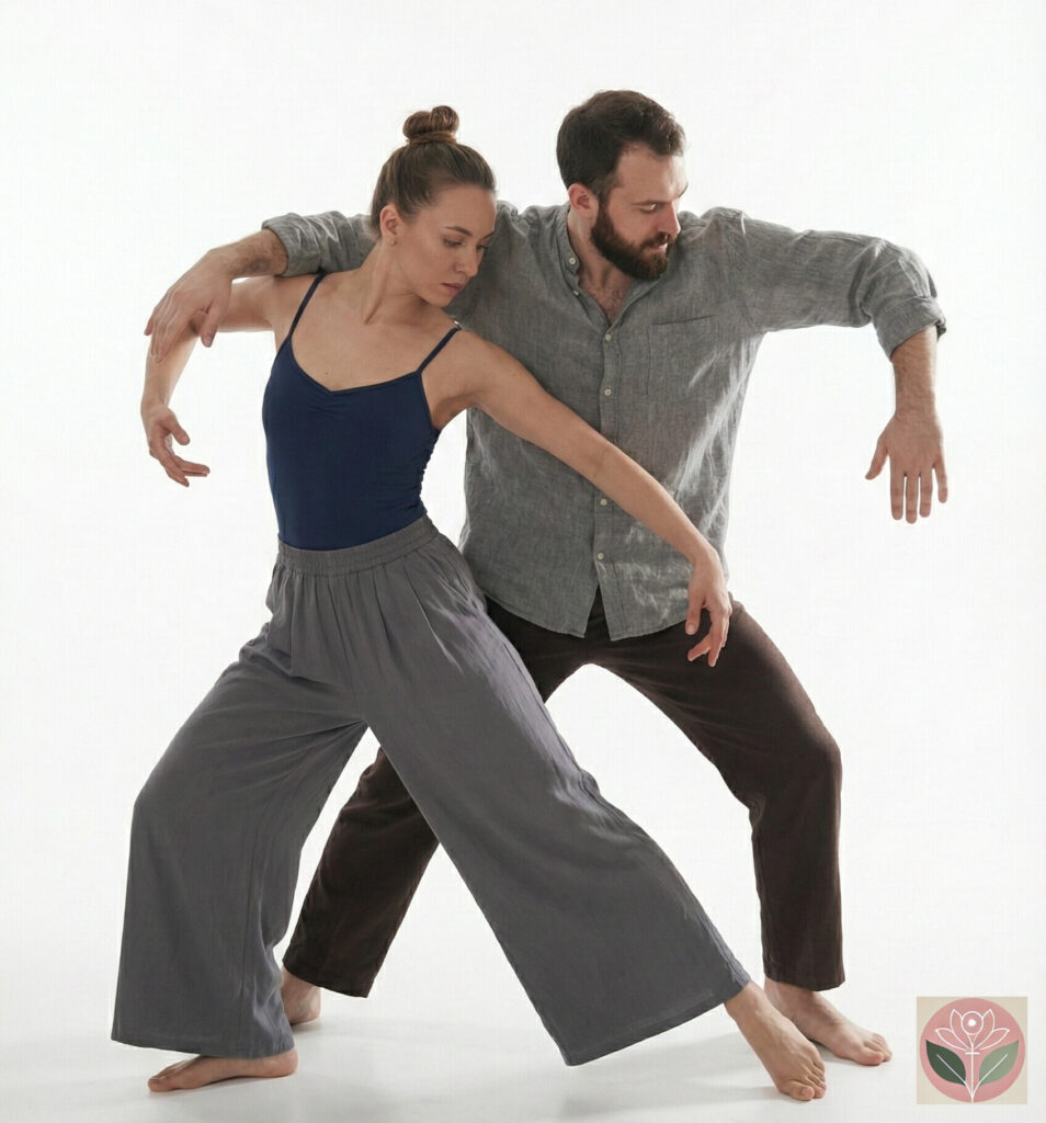 couple practising synchronised movement — fertility synergy